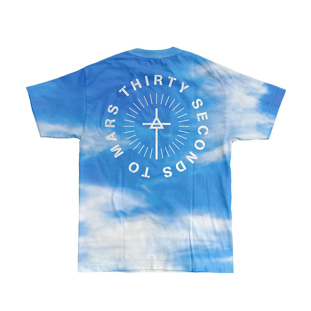 SUNSETS AND SKIES TEE THIRTY SECONDS TO MARS Tričko Rocková Kapela Módní Trička Krátký Rukáv Volné Potisk Tričko