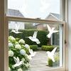 9 Fogli Adesivi per Finestre Prevenzione Impatto Uccelli Riflettenti UV Statici Adesivi per Deterrente Collisione Uccelli Selvatici