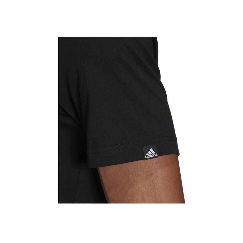 adidas Základné športové tričko s okrúhlym výstrihom a logom Trefoil pre mužov Čierne GL3699