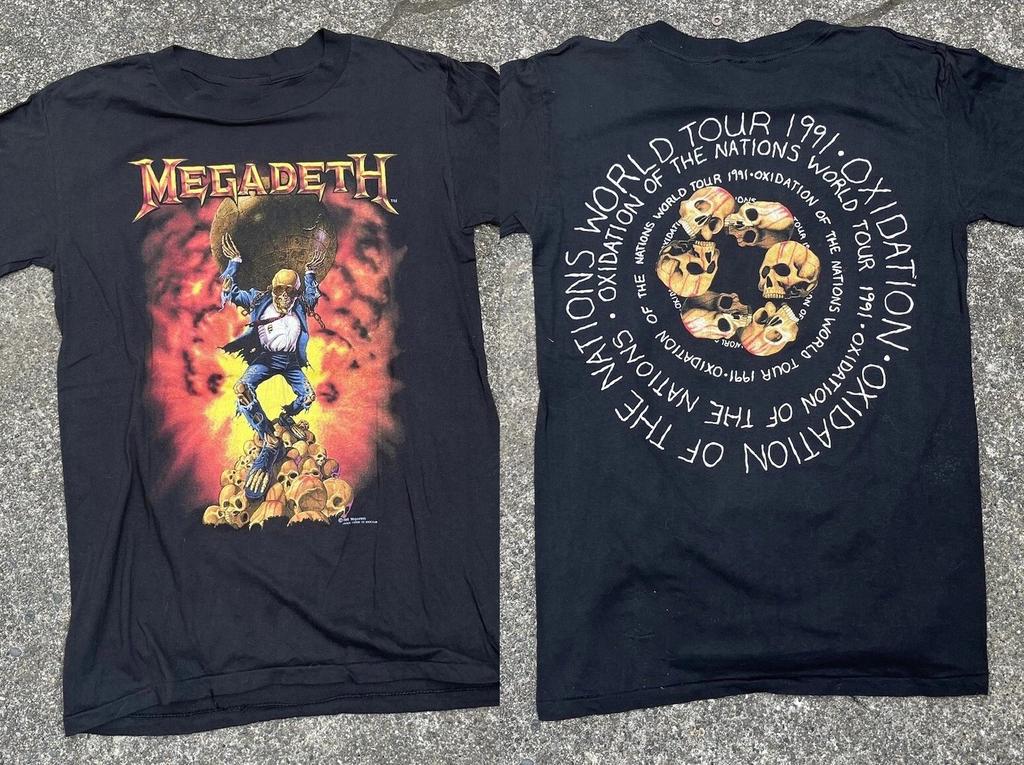 Maglietta Megadeth Oxidation Of The Nations World Tour 1991 Taglia S-5XL Riproduzione