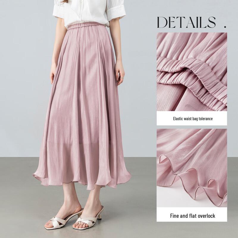 Elegant Flowy A-Line Midi Skirt