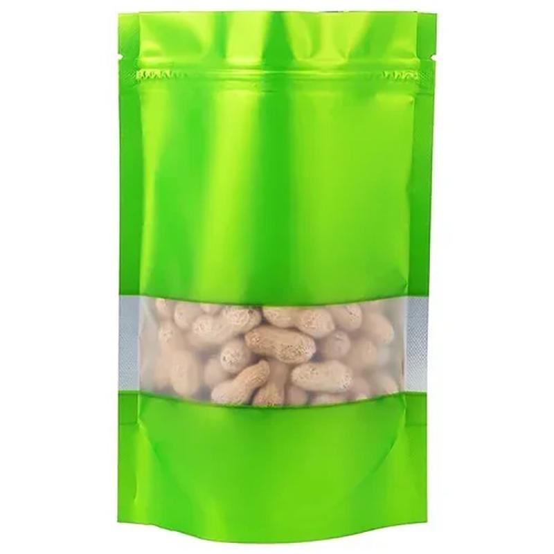 100 st Färgade Självbärande Självtätande Påsar Aluminiumfolie Förseglad Kex Blomma Te Förseglad Ficka Godis Ansiktsmask Gåva Fönsterpåsar