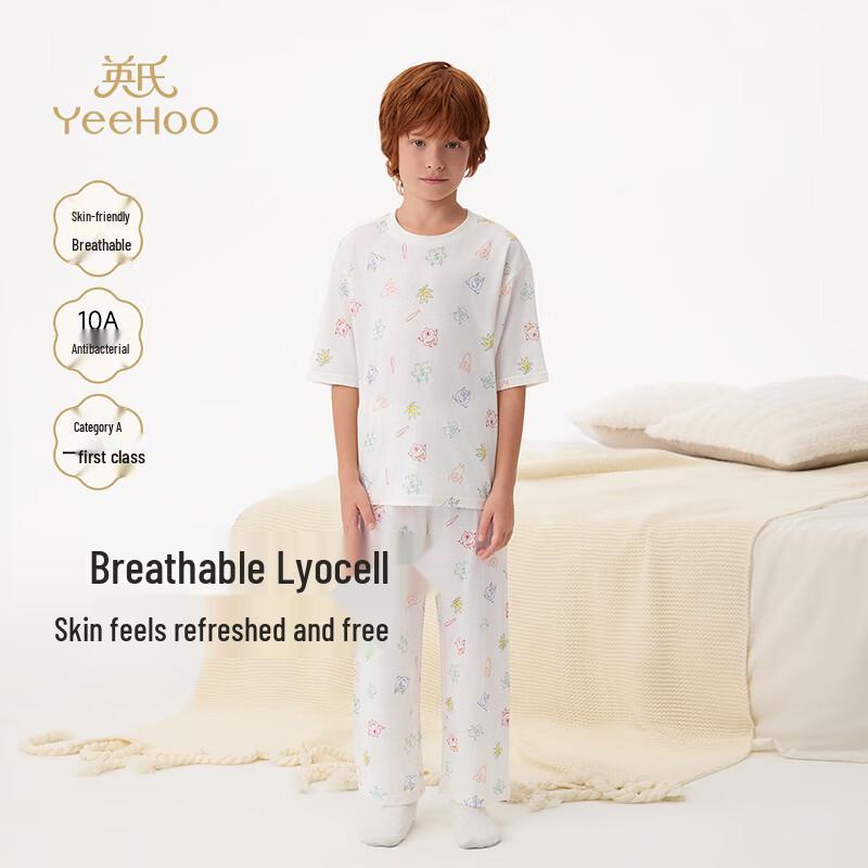 YEEHOO Kids' Breathable Tencel Blend Summer Pajama Set