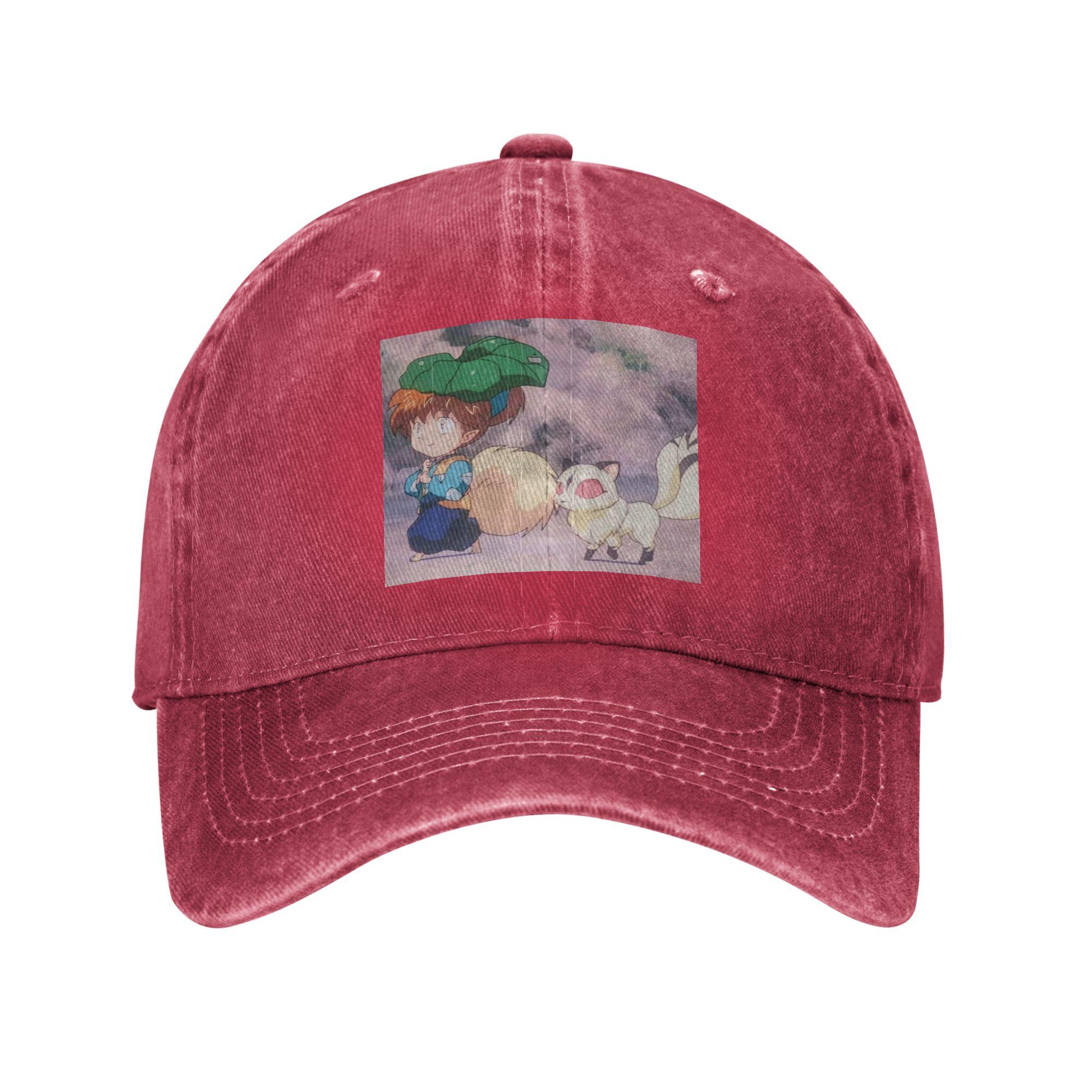 

Anime Inuyasha Shippo Denim Fabric Cap Casual Baseball Caps Adjustable Hat Summer Unisex Baseball Hats One Size