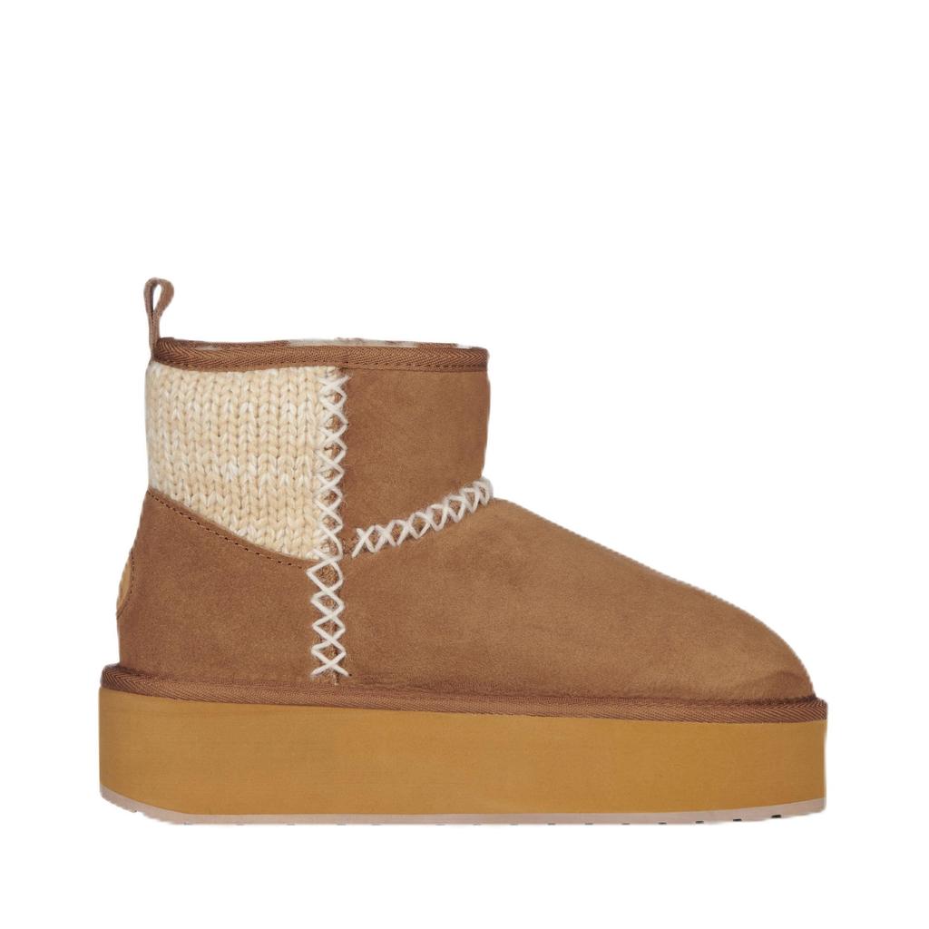 Fashion Boots Stinger Knit Flatform Chestnut [EMU Australia]