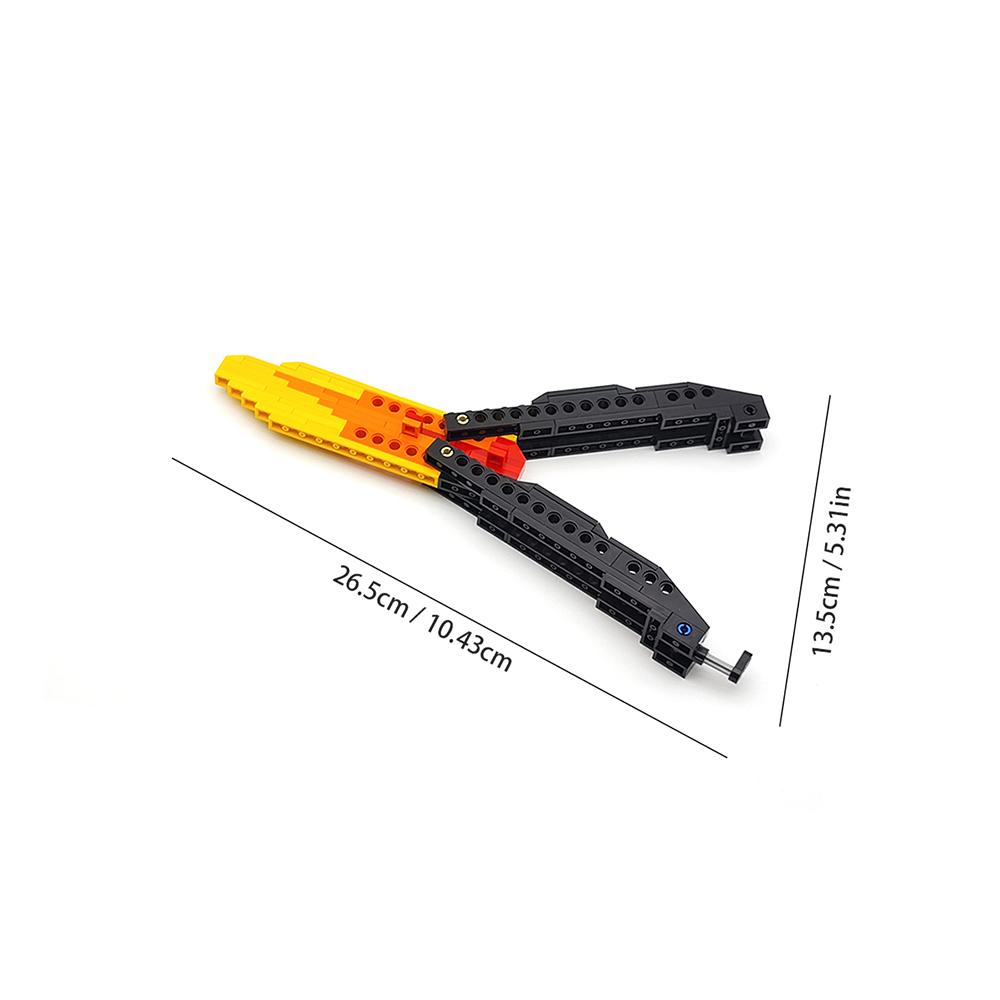 Creative MOC Building Block Short Knife Set Military Bayonet Butterfly Knife DIY Assembly Building Block Sword Boy Toy Gift