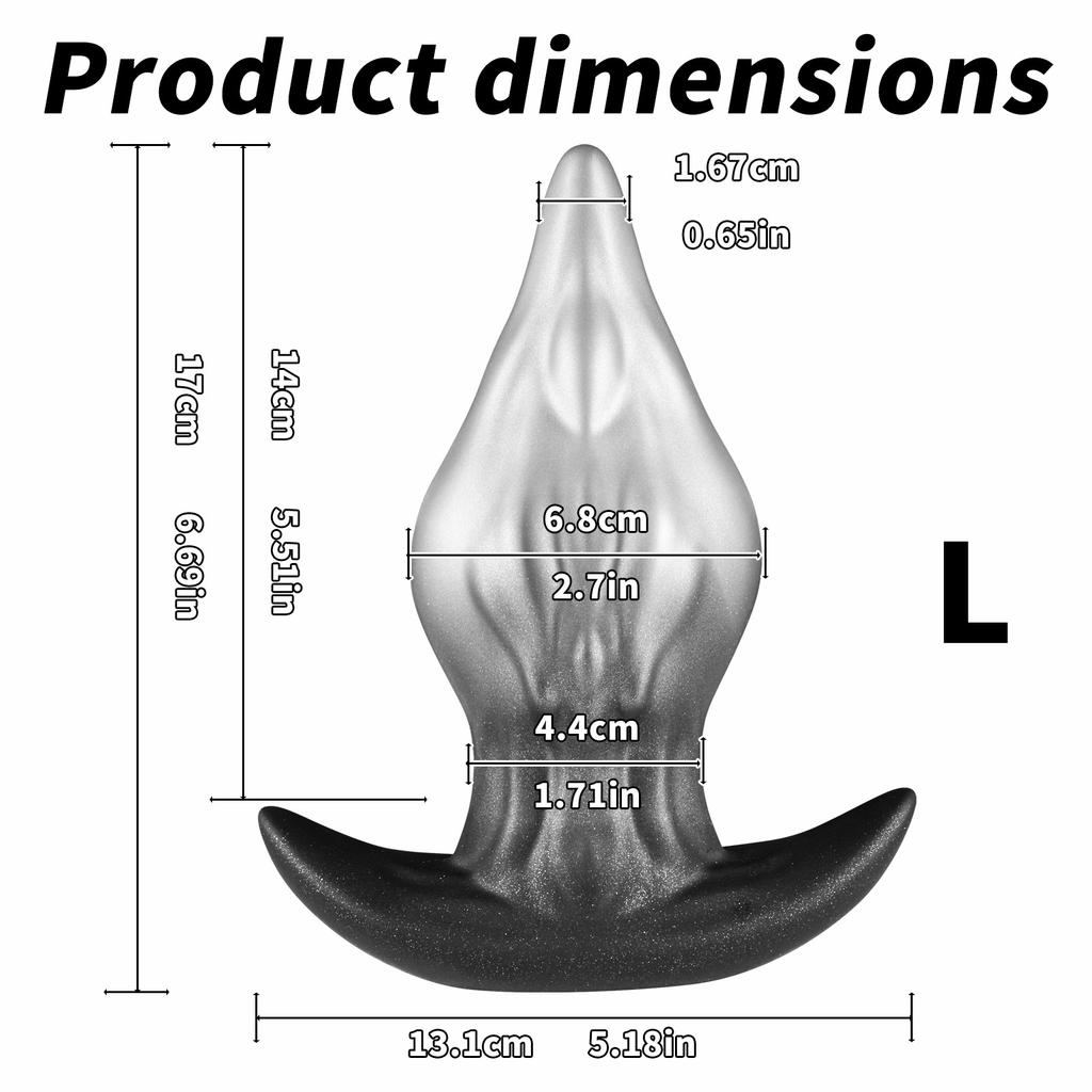 New Unique-Shaped Anal Plug – Large-Head Anal Dilator & Masturbator – Silicone Adult Sex Toy