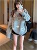 2025 Herbst/Winter Strass Herz Pullover - Koreanischer Stil Lockerer Casual Pullover