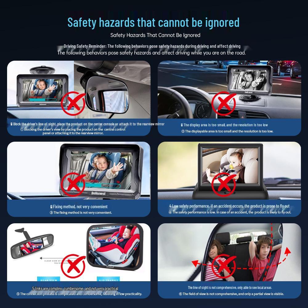 HD Smart Nachtsicht Baby- & Haustier-Auto-Monitor