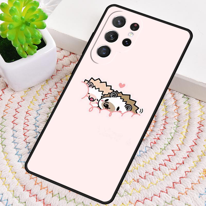 Hedgehog and Balloon Silicone Phone Case For Samsung Galaxy Note 10 Pro S26 S25 S24 S23 S22 S21 Plus S25Ultra Capa Cover