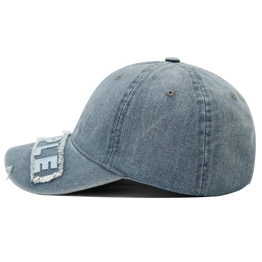 Print Embroidery Denim Baseball Cap Men Casual Jeans Snapback Cap For Men And Women Fashion Adjustable Dad Hats Casquette High Quality Letter