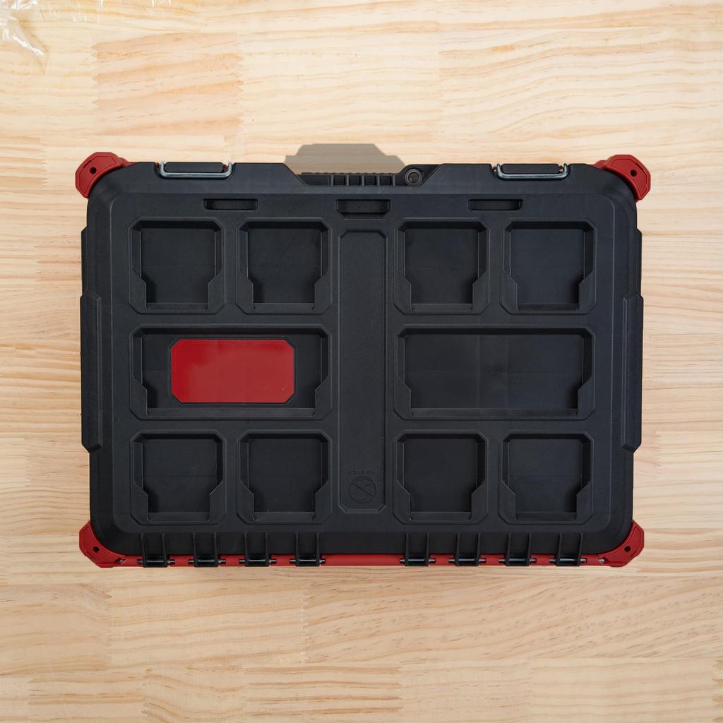 Crtbelfy Packout Nóżki Montażowe do Milwaukee Packout Pełna Skrzynia Skrzynka na Narzędzia Pudełko Montaż Ścienny Listwy Wiszące Czerwone (1+4szt.)