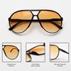 Oversized Pilot Sunglasses for Women Men Retro 70s Shield Sun Glasses UV400 Protection Classic Aviator Style Fashion Accessories
