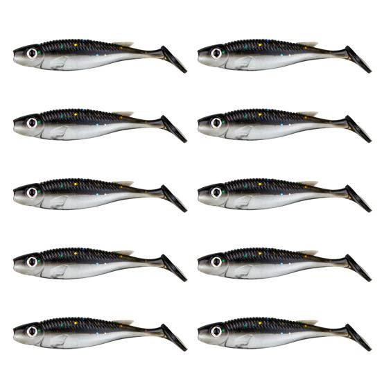 10 Stück 6,5 cm / 2,8 g Paddelschwanz Weichköder Weitwurf Sinkend Bionisch Künstlicher Swimbait Süßwasser Salzwasser Forellenbarsch Angeln
