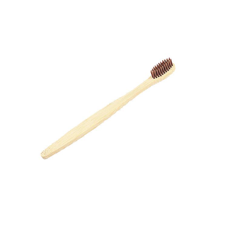 

Eco-friendly Black Flat Bamboo Toothbrush with Rainbow Bristles