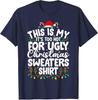 Christmas for Women Unisex Too Hot Ugly Christmas Sweaters TShirt Xmas Pajamas Family Novelty Gifts Holiday Clothes Y2k Saying Tee