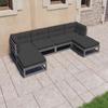 Day and Night - Day and Night 6-piece Garden Furniture Set with Gray Pine Wood Cushions