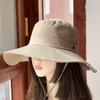 Waffle quick drying big eaves bucket hat women's summer sunscreen sunshade basin hat sun hat versatile leisure outdoor mountaineering