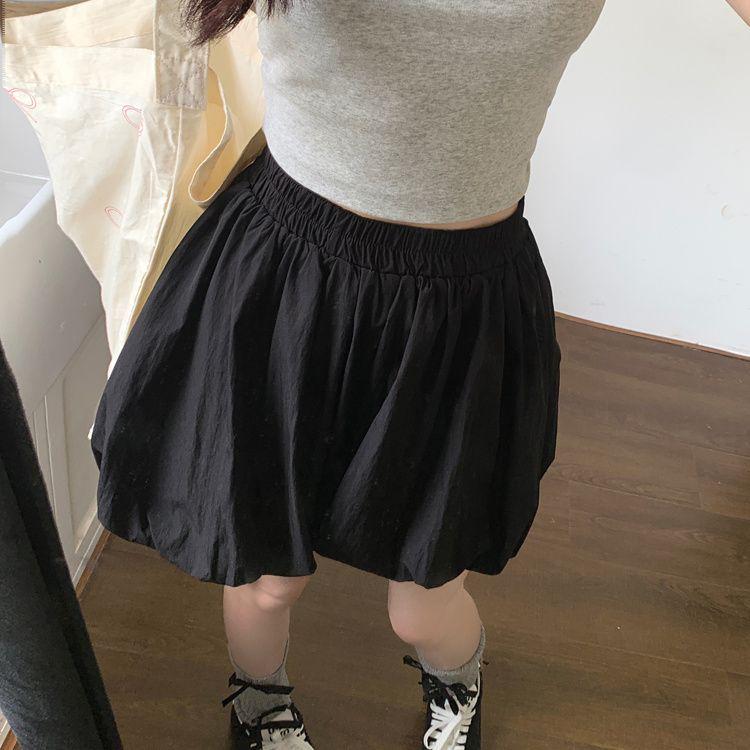 Summer 2026 Women s High-Waisted Slimming Flared White Skort with Pocket One Size (95-130 jin)