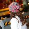 CHROME CRANE Paisley Print Summer Knit Neck Warmer CB064 Women's 3-Way Hat, (01.Red)