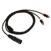 XLR Male To 2 RCA Cable HiFi Clear Signal Lossless XLR Y Splitter Cord for Mixer Active Speaker Microphone 2m   6.6ft