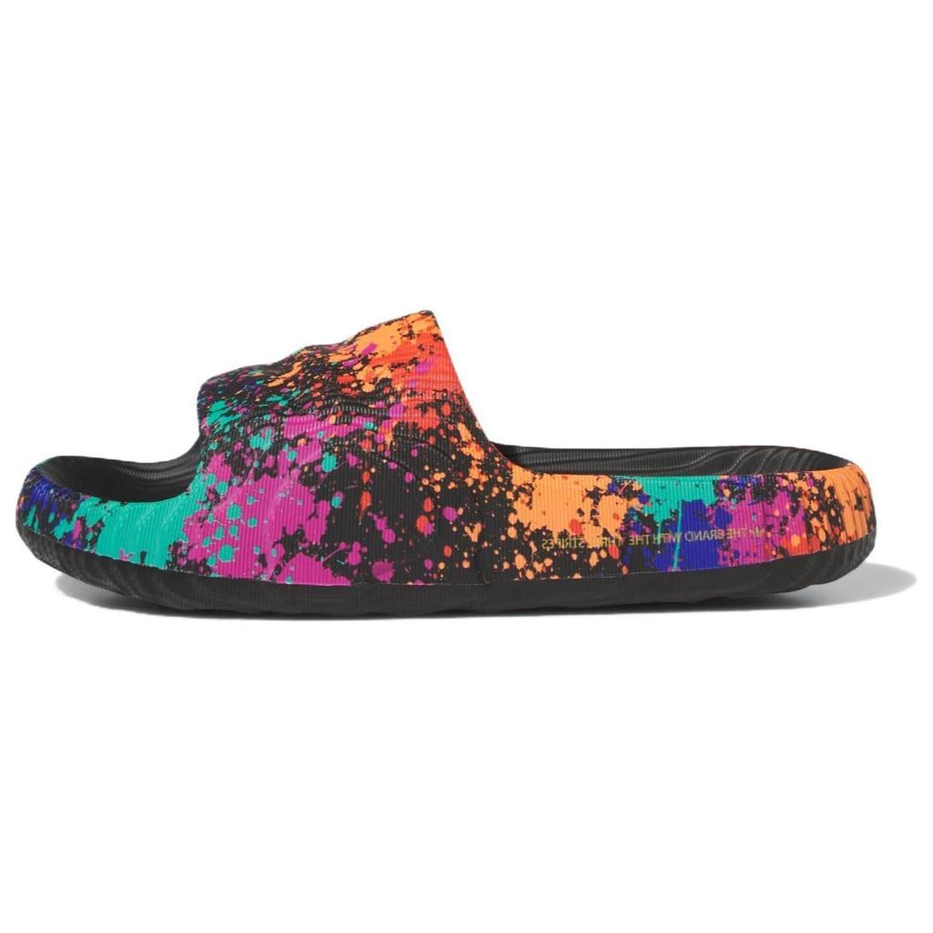 adidas Adilette 22 Slides Asia Sizing 'Black Paint Splatter' Men's IF1438