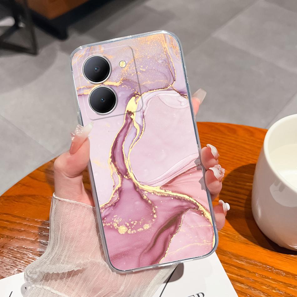 Creative Case For Vivo Y36 5G Soft Transparent TPU Silicone Model V2248 Slim Phone Shell Shockproof Protective Back Cover Coque