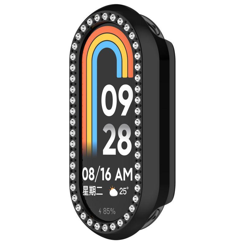 Case For Xiaomi Mi Band 9 9NFC 8 NFC Set With Diamond PC Hard for Xiaomi Smart 9/9NFC Protective Cover Casing