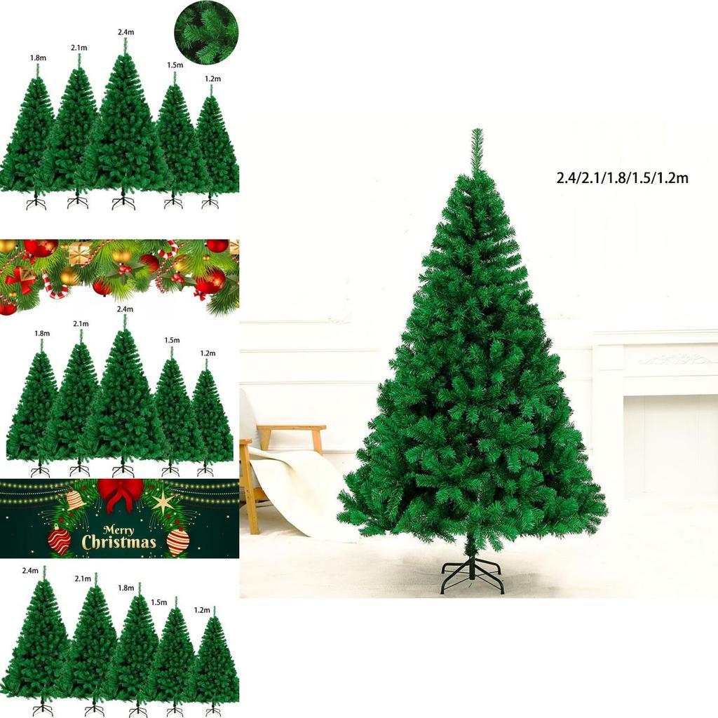 Atemberaubender simulierter grüner PVC-Weihnachtsbaum mit Weihnachtsbaumschmuck