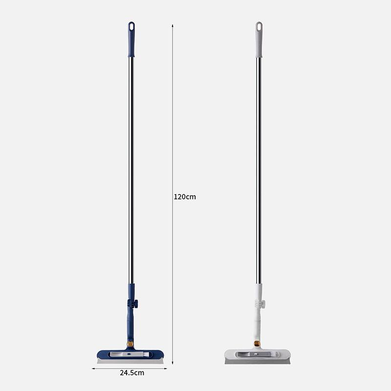 Home Glass Cleaning Tool: High-Rise Screen Window Brush & Squeegee Scraper - Integrated Scraper and Wiper for Windows Blue with Slot Brush