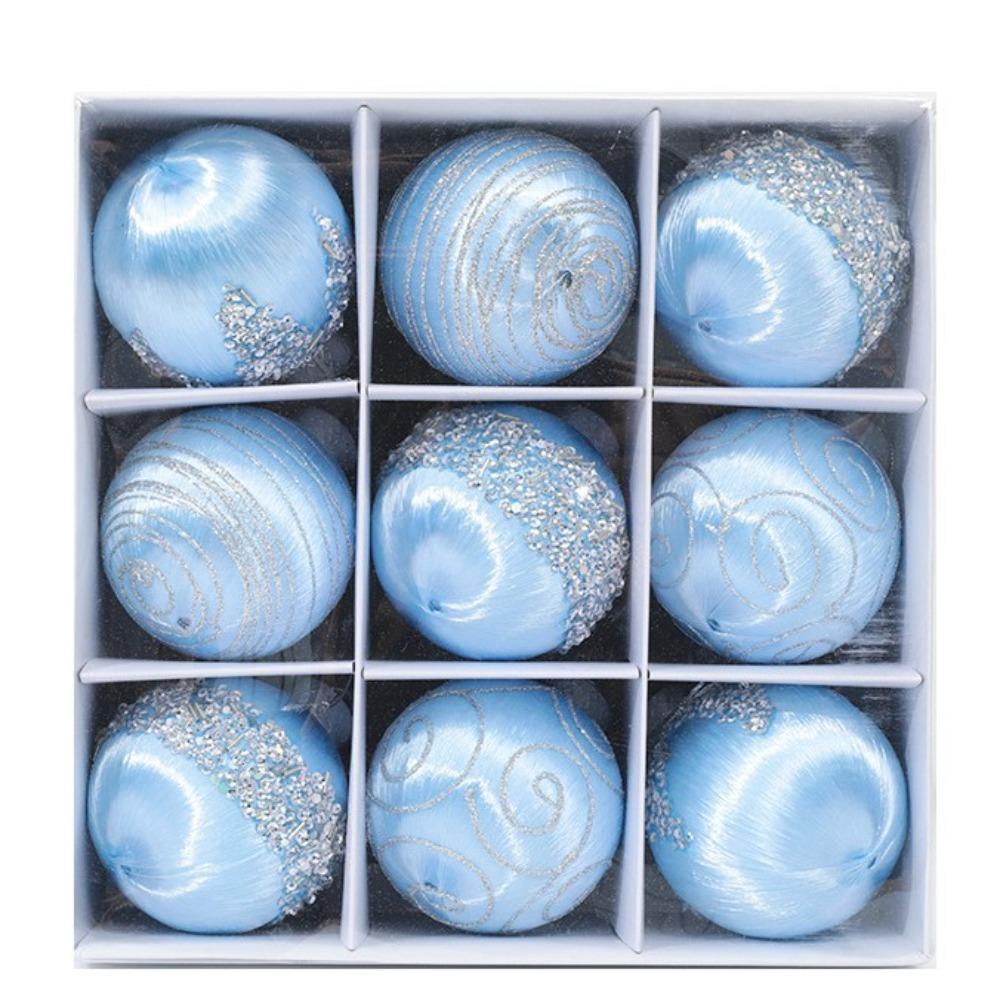 16Pcs/set 8 CM Christmas Tree Ornaments 9 Pcs Xmas Tree Decorations  Home Decor