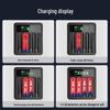 Dual LCD Display Charger with 4 Sets of 1.2V NiMH Rechargeable Batteries