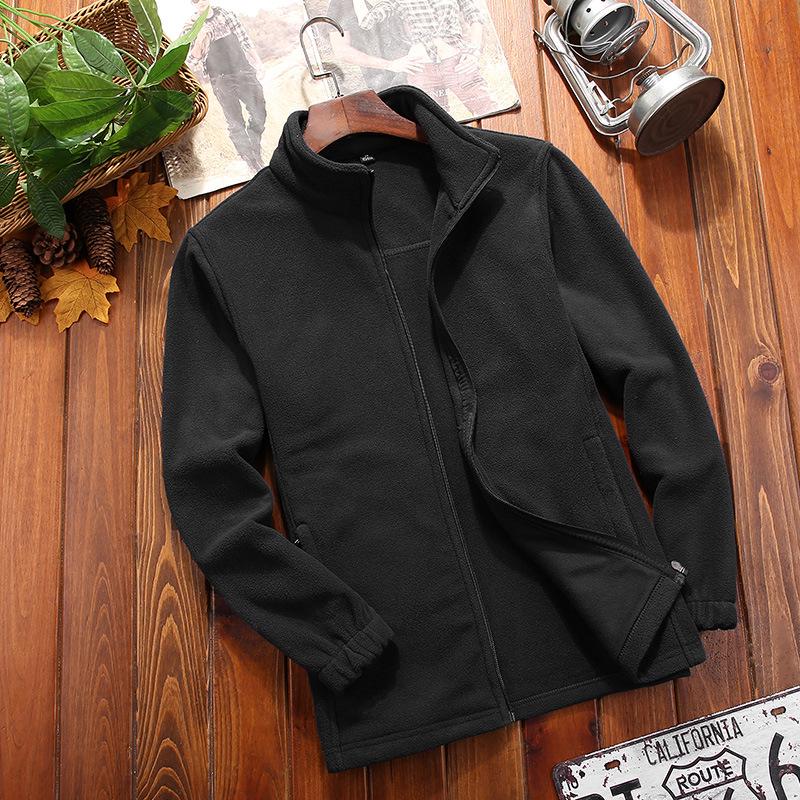 

Чоловічі двосторонні флісові худі для пари: Вітрозахисна підкладка для спорту на відкритому повітрі для весни та осені з логотипом на замовлення Women s Black