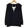 Large size women's clothing, foreign style fake two-piece long-sleeved T-shirt for women's spring and autumn new fat mm loose and thin belly-covering 