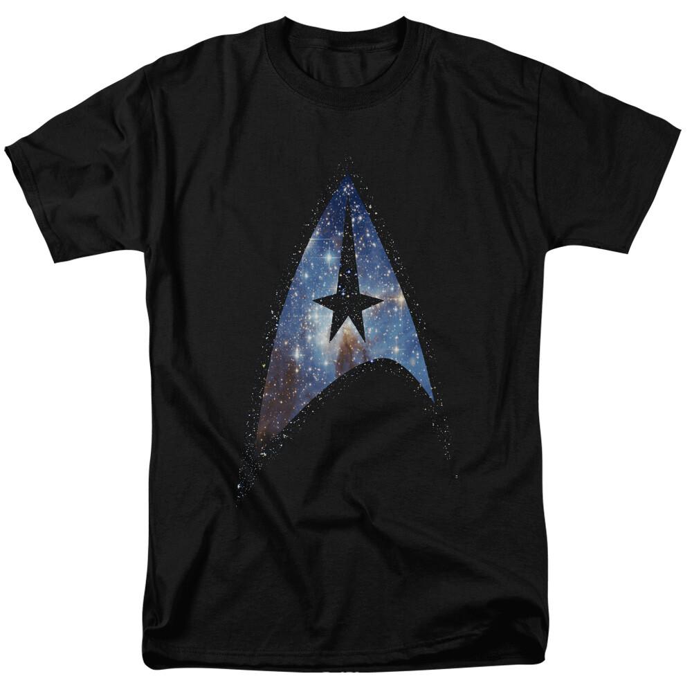 Star Trek Galactic Shield T Shirt Licensed Sci-Fi TV Classic Adult Tee New Black S