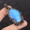 Milky Opal Gemstone Pendant Copper Wire Wrapped Jewelry Handmade Copper Pendant Milky Opal Jewelry Unique Wire Wrapping Pendant Gift For Her
