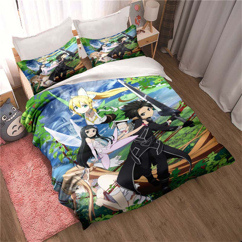 The new "Sword Art Online" themed soft and comfortable duvet and pillowcase set is a children's bedding gift set available
