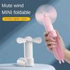 1Pc Portable USB Rechargeable Handheld Fan, 1200Mah Battery, Folding Eyelash Fan for Indoor & Outdoor Use