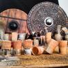 Set of 12 Viking Horn Glass Authentic Mini Horn Mugs Drinkware for Mead, Whiskey, Home Décor Handmade Medieval Cups
