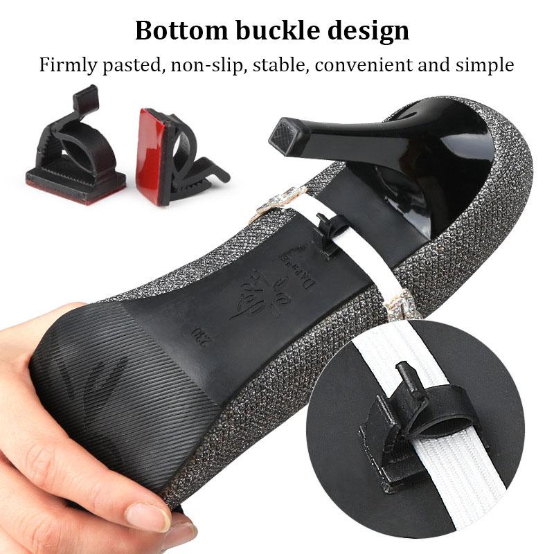 Women Shoelaces for High Heels Adjustable Ankle Shoe Belt Holding Bundle Shoe Laces Tie Straps Band Elastic Rhinestone Shoelace