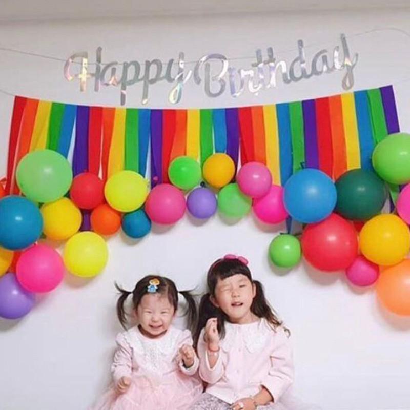 Macaron Color Tassel & Flower Balloon Wall - Baby's 1st Birthday Decoration Photo Backdrop