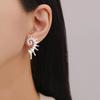 New Gothic Stereo Conch Personality Ancient Silver Stud Earrings for Men Women Hallowmas Punk Jewelry Vacation Accessory Gift