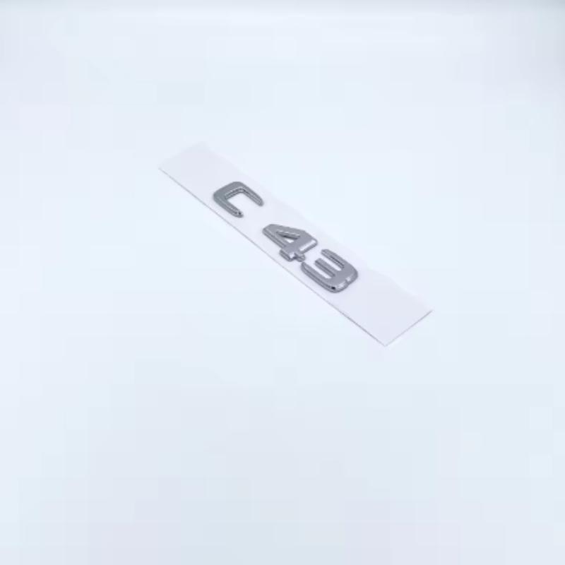 C43 BITURBO 4MATIC Car Trunk LettersNumbers Emblem Sticker For Mercedes Benz AMG W204 W205 C Series Accessories