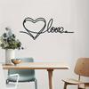 Metal Heart Wall Art, Minimalist Line Hanging Decor, Love Sign for Home, Fashionable Sculpture Plaque