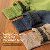 5 Pairs of Thick and Fleece Warm Loop Mid Calf Cotton Socks for Women In Autumn and Winter
