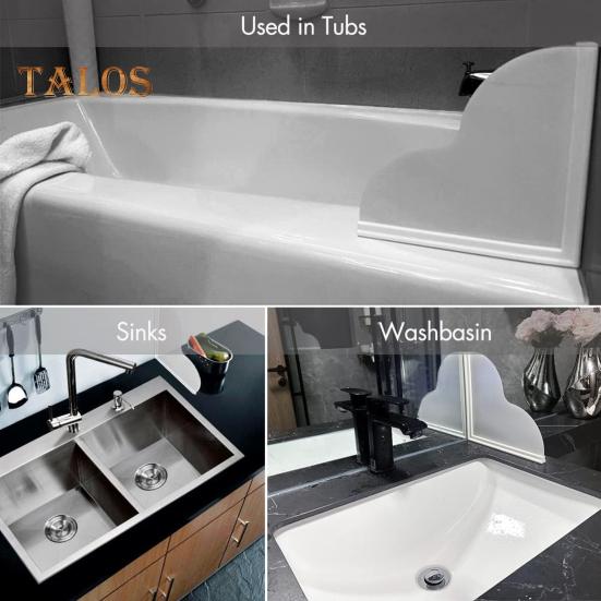 1/2 szt. Osłona przeciwbryzgowa prysznicowa z antypoślizgową silikonową podstawą wodoodporna samoprzylepna łazienka umywalka zlew wanna narożna akrylowa osłona przeciwbryzgowa prysznic