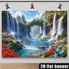 2D Exotic Waterfall Backdrop Tropical Forest River Nature Photo Booth Banner