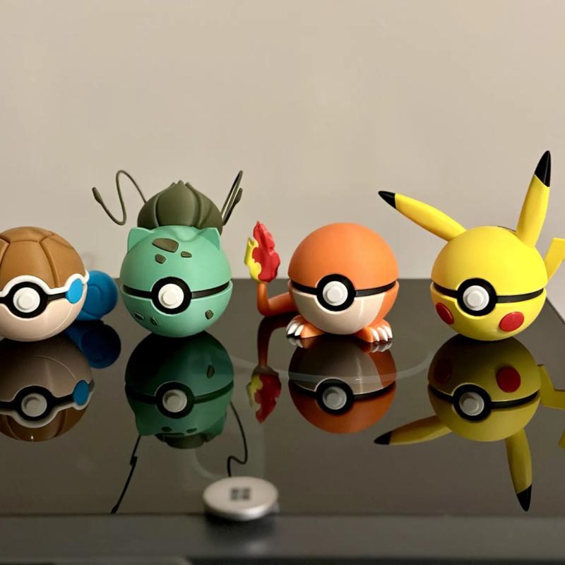 Poké Ball Pokemon Form Sphere Figures Model Statue Desktop Ornament 3d Printed Model Trendy Toy Surprise Gift Collectible