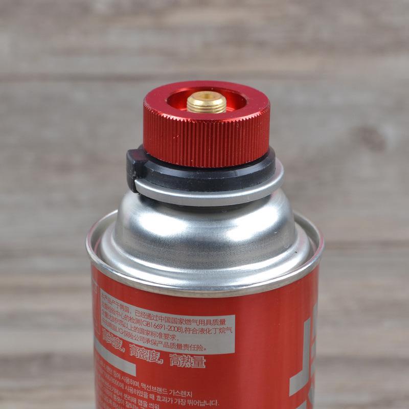 Round Gas Can Stove Adapter - Self-Closing, Long Burner Converter