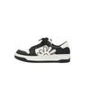 Cowhide round head lace-up platform white shoes women's new leisure sports small flower daisy black and white panda board shoes